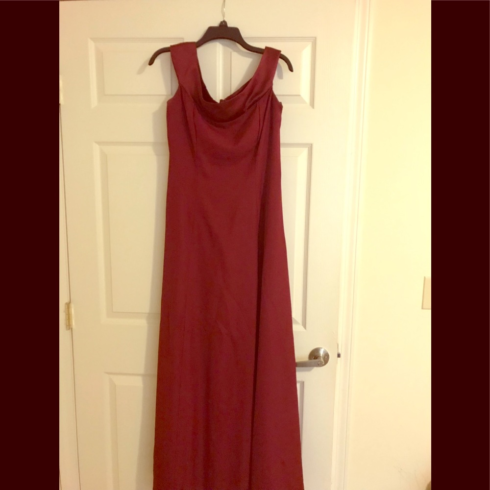 burgundy dress